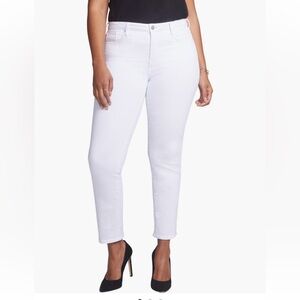 NYDJ CURVES 360 Slim Ankle Jeans in Optic White Size 6 Short NWT
